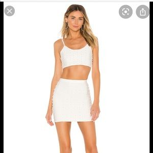 Revolve Superdown two piece set - white / pearl